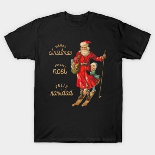 Christmas Noel and Navidad retro T-Shirt